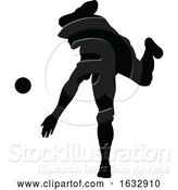 Vector Illustration of Baseball Player Silhouette by AtStockIllustration