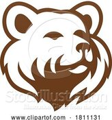 Vector Illustration of Bear Grizzly Animal Design Icon Mascot Head Sign by AtStockIllustration
