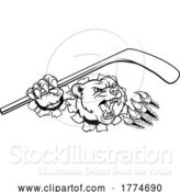 Vector Illustration of Bear Ice Hockey Player Animal Sports Mascot by AtStockIllustration