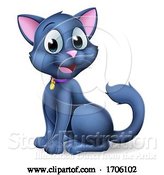 Vector Illustration of Black Cat Pet Kitten Cute Animal Character by AtStockIllustration