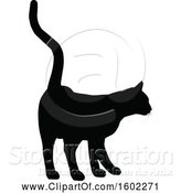 Vector Illustration of Black Silhouetted Cat by AtStockIllustration