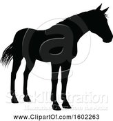 Vector Illustration of Black Silhouetted Horse by AtStockIllustration