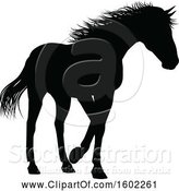 Vector Illustration of Black Silhouetted Horse by AtStockIllustration