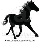 Vector Illustration of Black Silhouetted Horse by AtStockIllustration