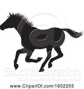 Vector Illustration of Black Silhouetted Horse by AtStockIllustration