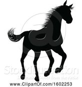 Vector Illustration of Black Silhouetted Horse by AtStockIllustration