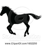 Vector Illustration of Black Silhouetted Horse by AtStockIllustration