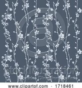 Vector Illustration of Blossom Japanese Sakura Cherry Flower Pattern by AtStockIllustration
