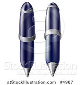 Vector Illustration of Blue and Chrome Pens by AtStockIllustration