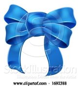 Vector Illustration of Blue Ribbon Gift Bow by AtStockIllustration