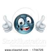 Vector Illustration of Bowling Ball Emoticon Face Emoji Icon by AtStockIllustration