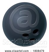 Vector Illustration of Bowling Ball Sports Icon Illustration by AtStockIllustration