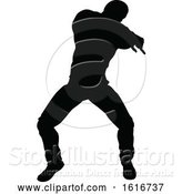 Vector Illustration of Break Dancer Silhouette by AtStockIllustration