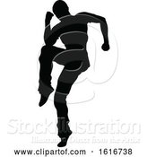 Vector Illustration of Break Dancer Silhouette by AtStockIllustration