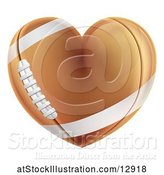 Vector Illustration of Brown American Football Heart by AtStockIllustration