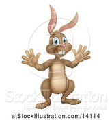 Vector Illustration of Brown Easter Bunny Rabbit by AtStockIllustration