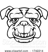Vector Illustration of Bulldog Mascot Cute Happy Character by AtStockIllustration