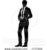 Vector Illustration of Business People Guy Silhouette Business Man by AtStockIllustration