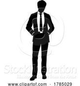 Vector Illustration of Business People Guy Silhouette Business Man by AtStockIllustration