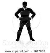 Vector Illustration of Business Person Silhouette, on a White Background by AtStockIllustration