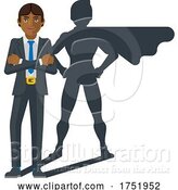 Vector Illustration of Business Person Super Hero Mascot by AtStockIllustration