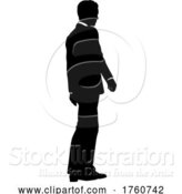 Vector Illustration of Businessman in Suit Silhouette Person by AtStockIllustration