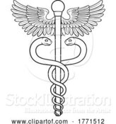 Vector Illustration of Caduceus Medical Doctor Symbol by AtStockIllustration