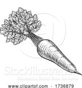 Vector Illustration of Carrot Vegetable Vintage Woodcut Illustration by AtStockIllustration