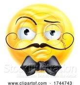 Vector Illustration of Cartoon Arrogant Posh Snooty Gentleman Emoticon Emoji Icon by AtStockIllustration
