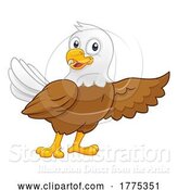 Vector Illustration of Cartoon Bald Eagle Bird Cute Wildlife Mascot by AtStockIllustration