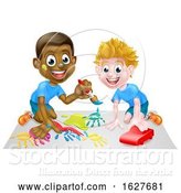Vector Illustration of Cartoon Boys Playing by AtStockIllustration