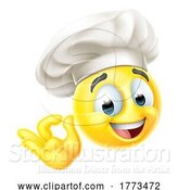 Vector Illustration of Cartoon Chef Emoticon Cook Face by AtStockIllustration