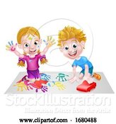 Vector Illustration of Cartoon Children Playing by AtStockIllustration