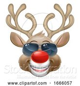 Vector Illustration of Cartoon Cool Christmas Reindeer Deer in Sunglasses by AtStockIllustration