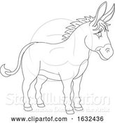 Vector Illustration of Cartoon Donkey Animal Character by AtStockIllustration