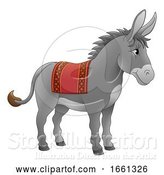 Vector Illustration of Cartoon Donkey Animal Character by AtStockIllustration