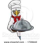 Vector Illustration of Cartoon Eagle Chef Mascot Sign Character by AtStockIllustration