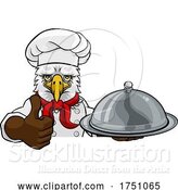 Vector Illustration of Cartoon Eagle Chef Mascot Sign Character by AtStockIllustration