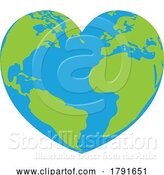 Vector Illustration of Cartoon Earth Day Heart by AtStockIllustration