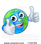 Vector Illustration of Cartoon Earth Globe World Mascot Character by AtStockIllustration