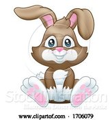 Vector Illustration of Cartoon Easter Bunny Rabbit Cartoon by AtStockIllustration