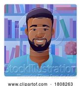 Vector Illustration of Cartoon Guy Profile Illustration Internet Call Avatar by AtStockIllustration