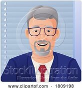 Vector Illustration of Cartoon Guy Profile Illustration Internet Call Avatar by AtStockIllustration