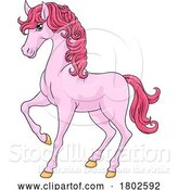 Vector Illustration of Cartoon Horse Cute Animal Character Illustration by AtStockIllustration