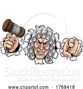 Vector Illustration of Cartoon Judge Character by AtStockIllustration