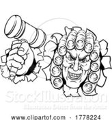 Vector Illustration of Cartoon Judge Character by AtStockIllustration