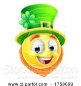 Vector Illustration of Cartoon Leprechaun Emoticon Emoji Face Icon by AtStockIllustration