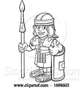 Vector Illustration of Cartoon Roman Soldier Character by AtStockIllustration