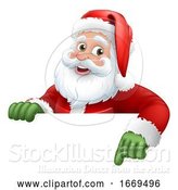 Vector Illustration of Cartoon Santa Claus Christmas Character by AtStockIllustration