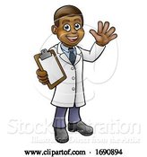 Vector Illustration of Cartoon Scientist or Lab Technician Character by AtStockIllustration